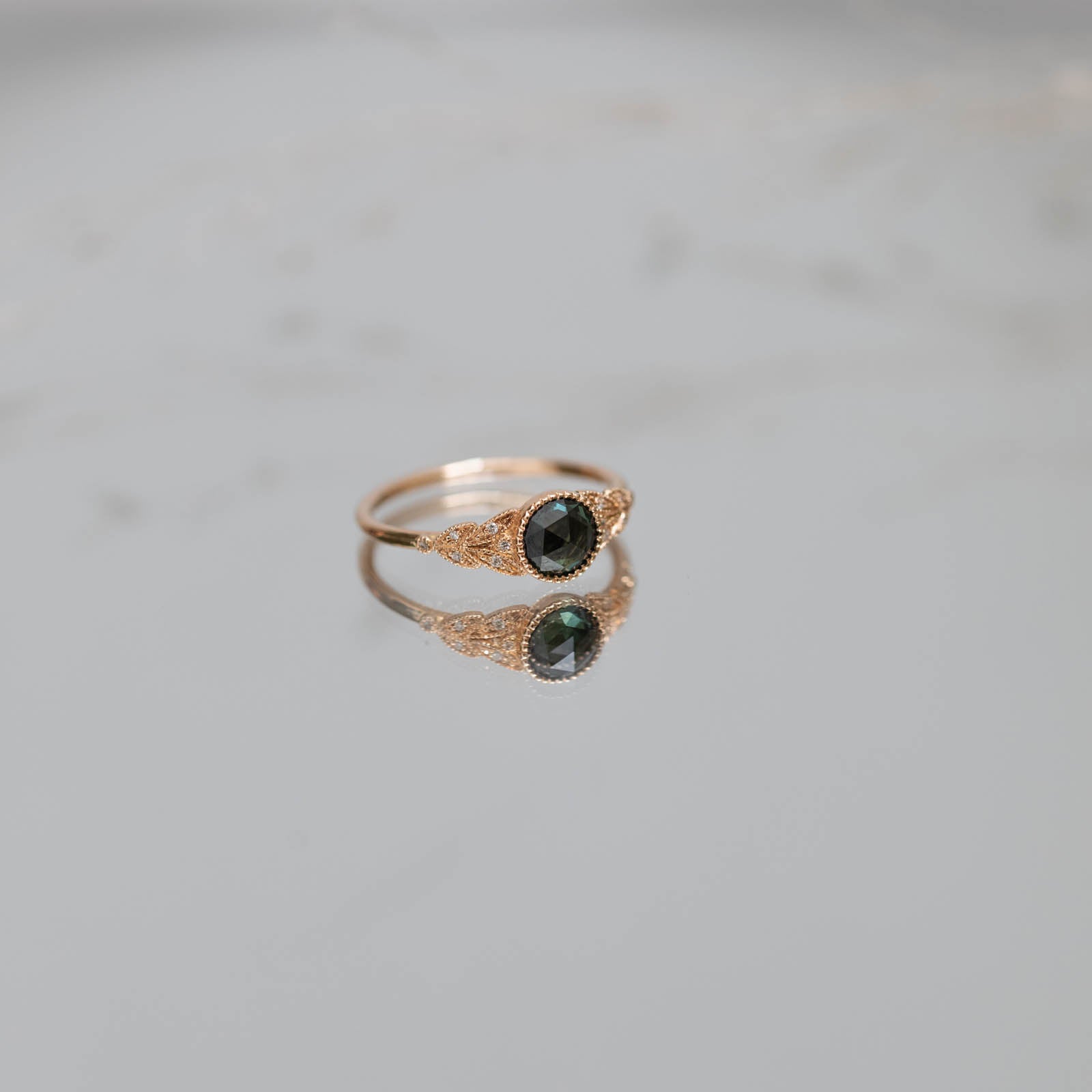 Ring Feuillage XL Sapphire mermaid