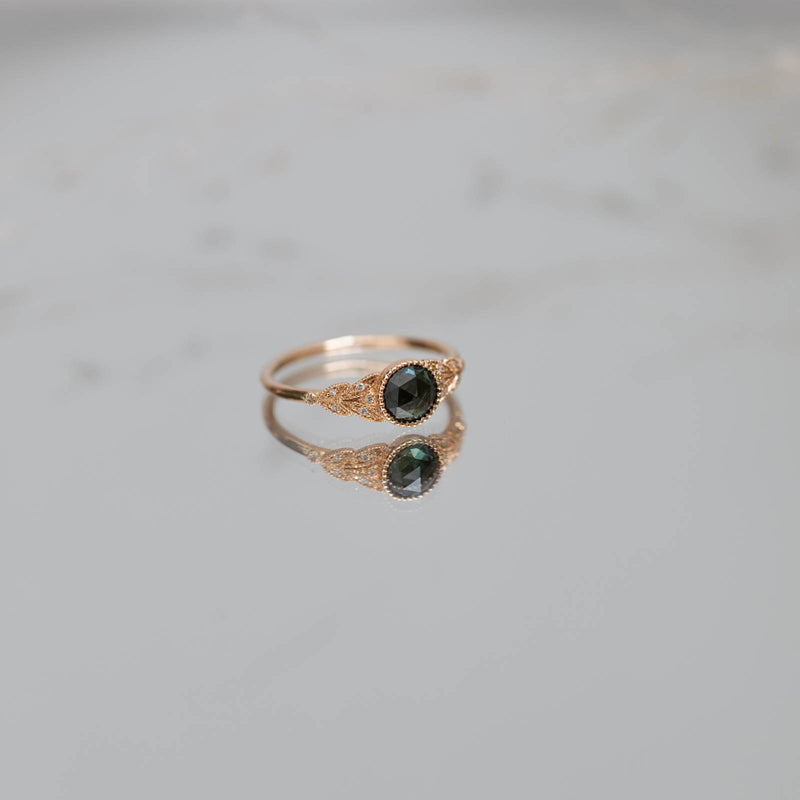 Ring Feuillage XL Sapphire mermaid