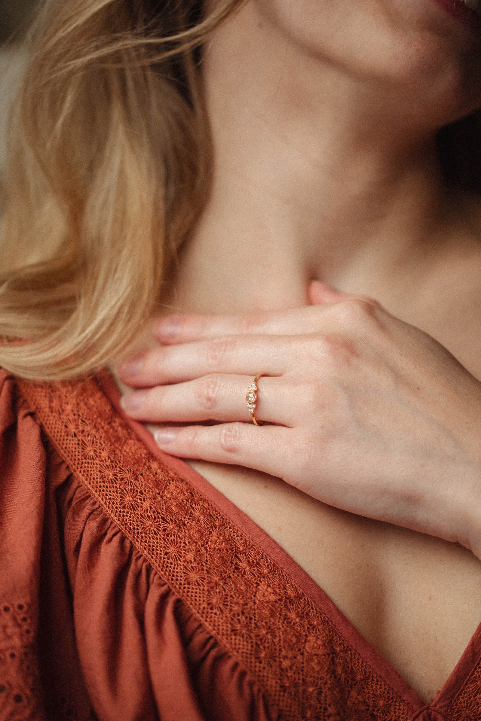 Flora M White Sapphire Ring - Archives
