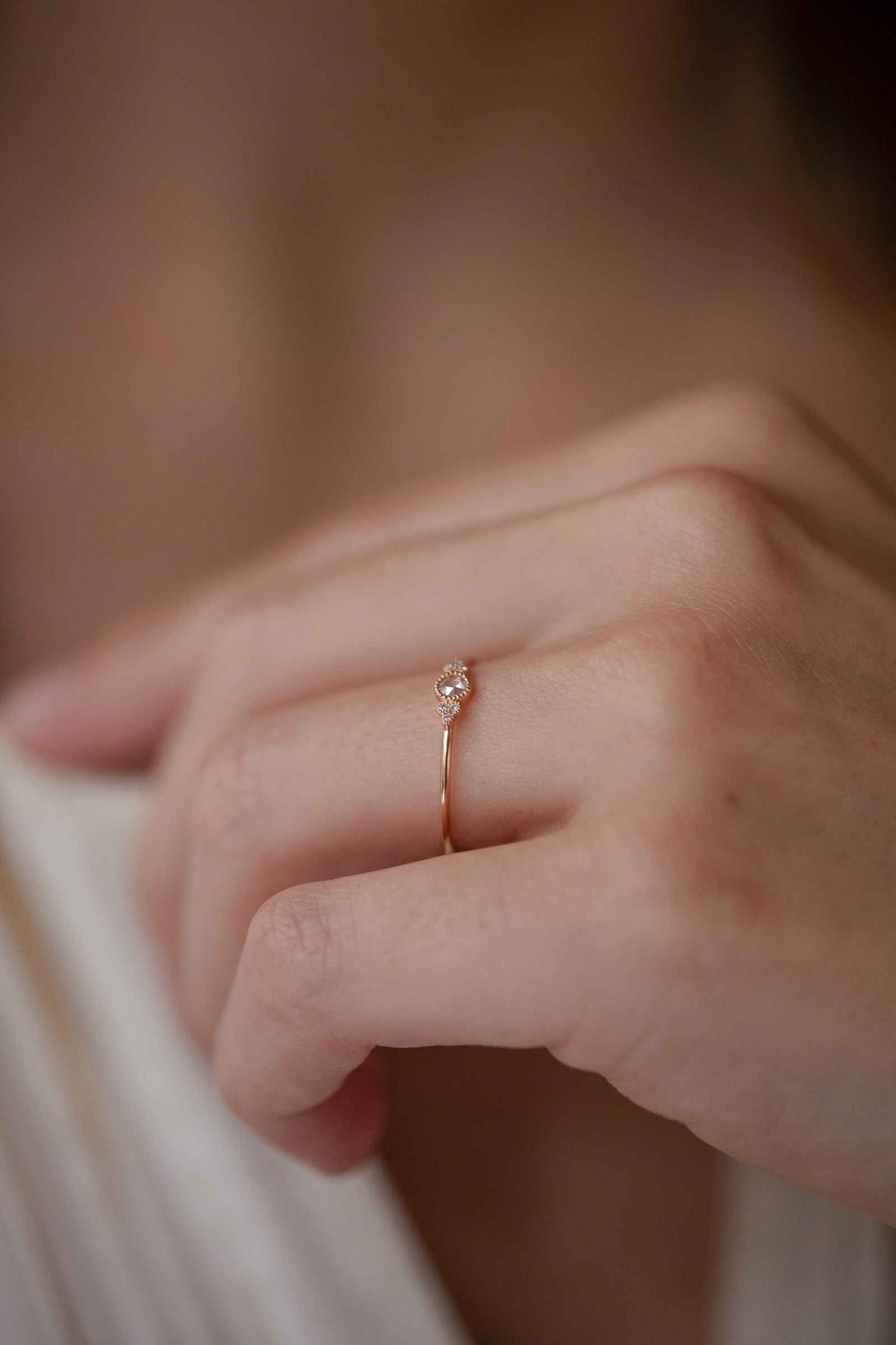Ring Flora S diamondrosecut