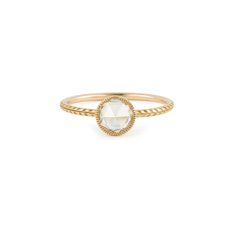 Ring Cybele XL White Sapphire Rosecut