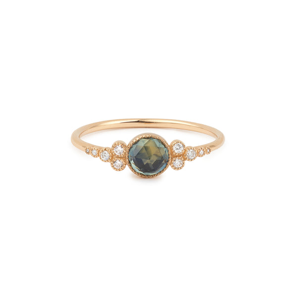 Ring Iris L Sapphire Mermaid Rosecut