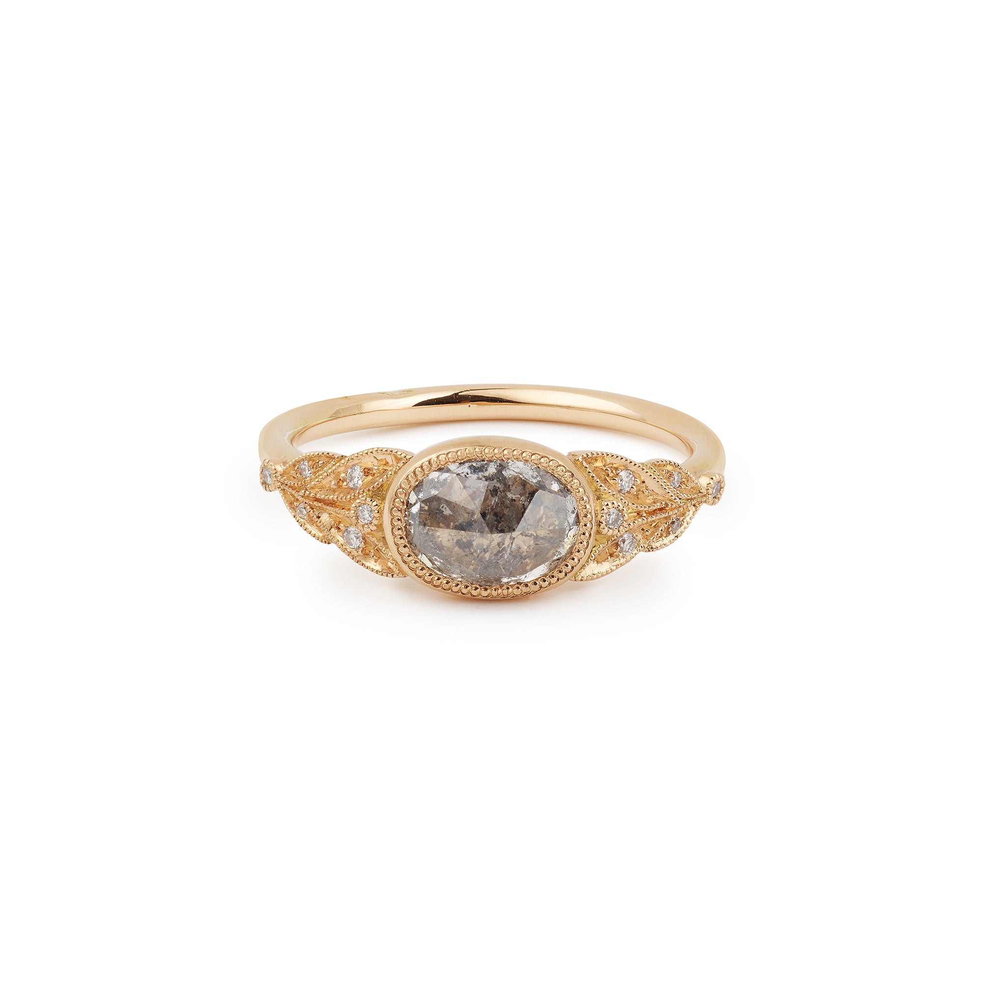Pièce Unique Feuillage diamond  oval Salt & Pepper