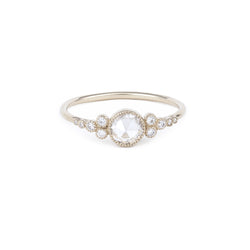 Ring Iris L White Sapphire Rosecut