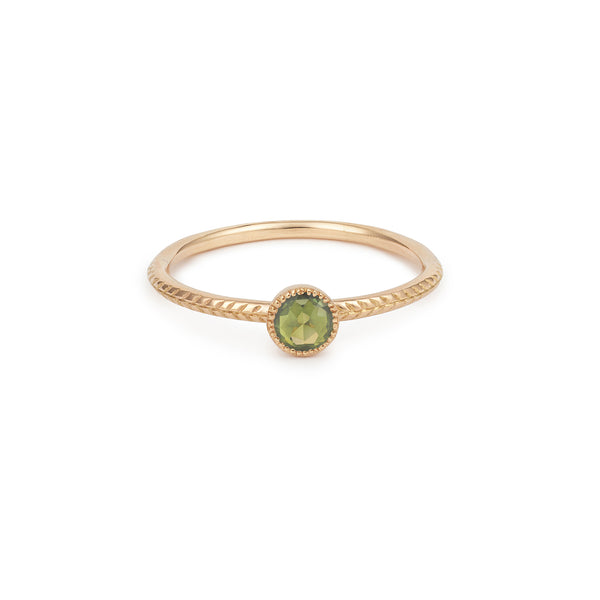 Ring Cybele M Green Sapphire Rosecut