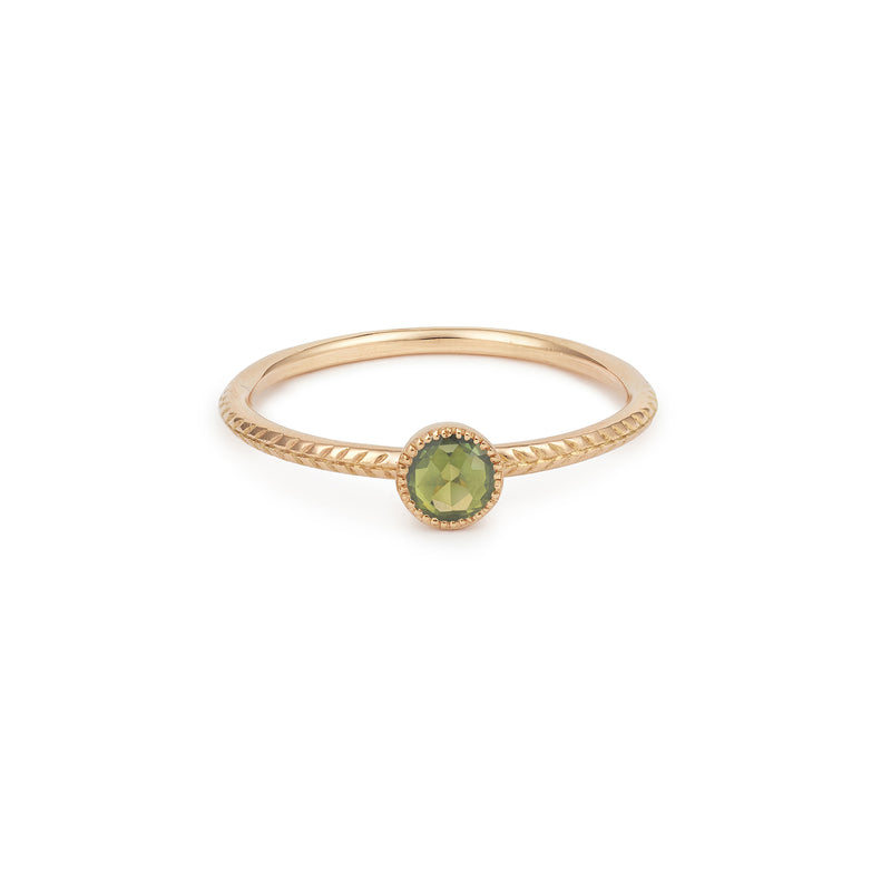 Ring Cybele M Green Sapphire Rosecut