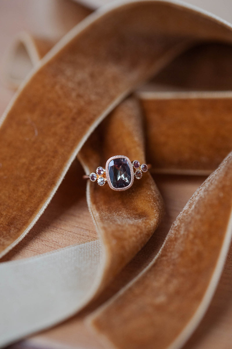 Pièce unique Flora Ring Orange Pink Sapphires