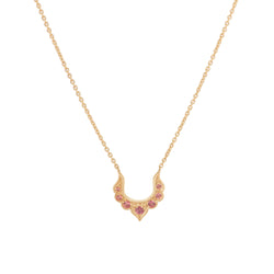Umba Sapphires Red Orange Tiara Necklace