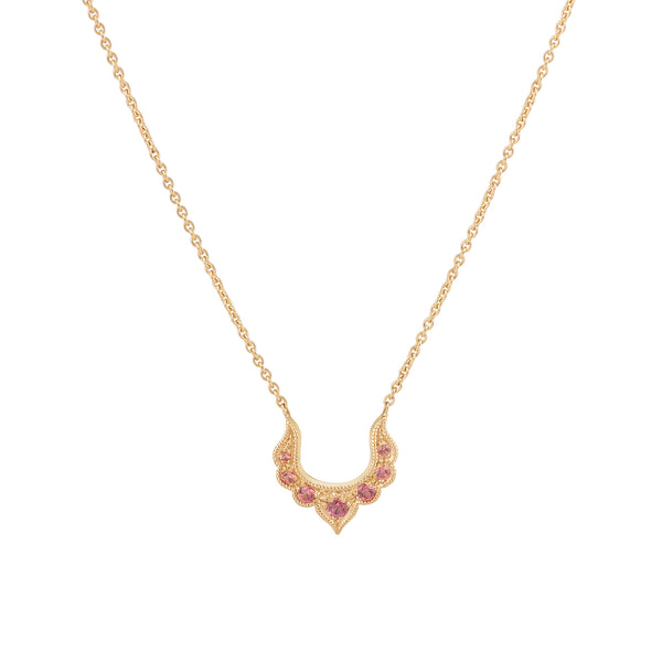 Umba Sapphires Red Orange Tiara Necklace
