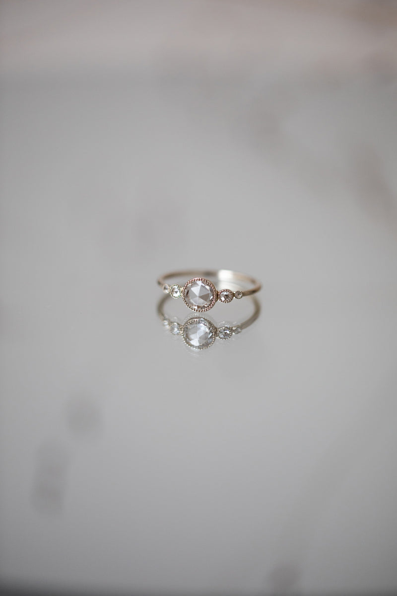 Ring Coco White Sapphire Rosecut