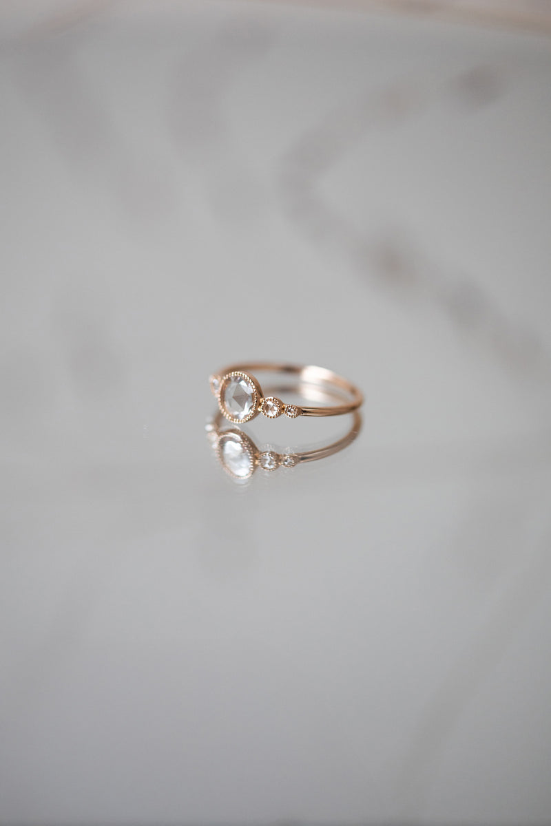 Ring Coco White Sapphire Rosecut