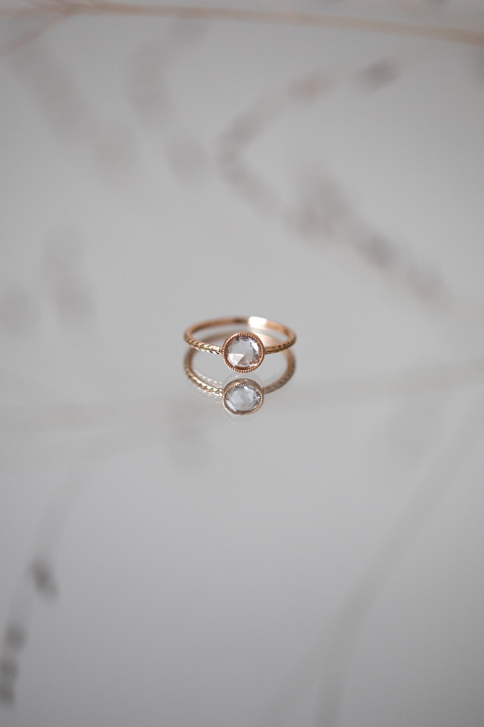 Ring Cybele XL White Sapphire Rosecut