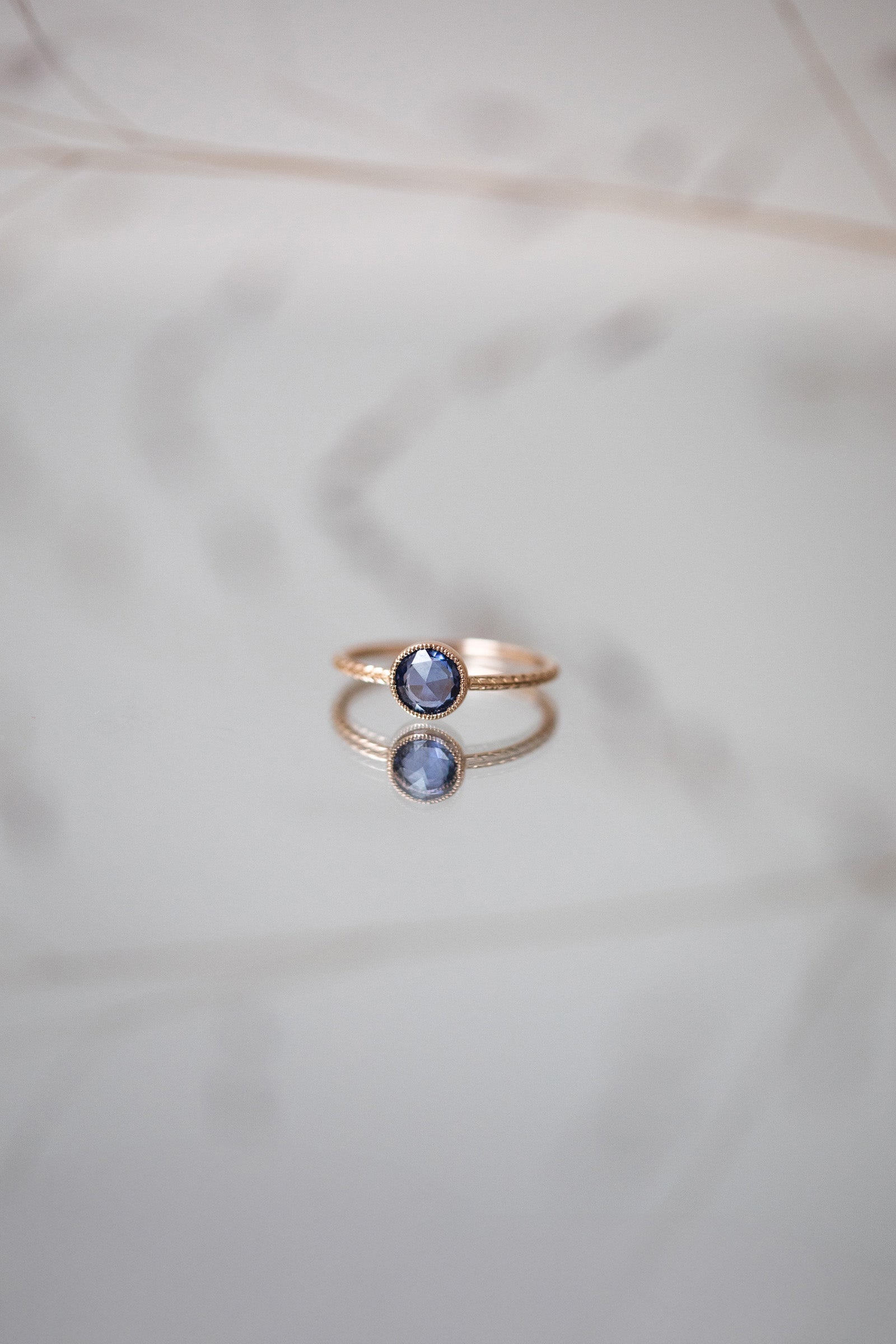 Ring Cybele XL Sapphire Blue Rosecut