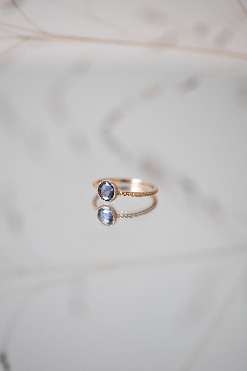 Ring Cybele XL Sapphire Blue Rosecut