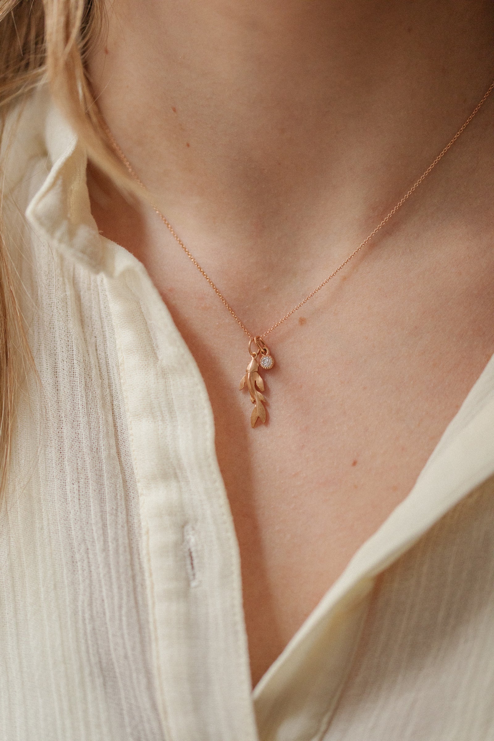 Golden Carp Charm