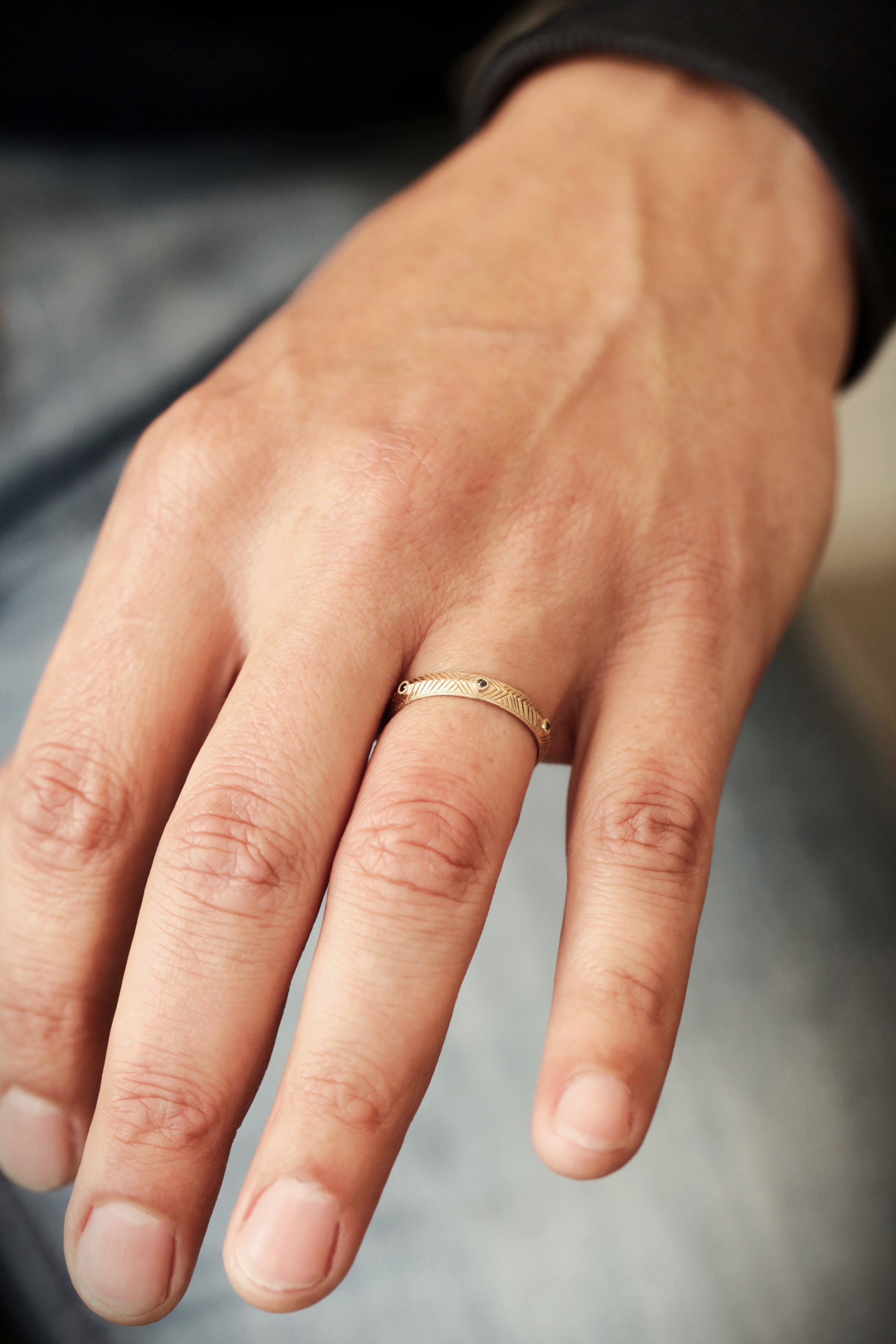 wedding band Marcus Black Diamonds