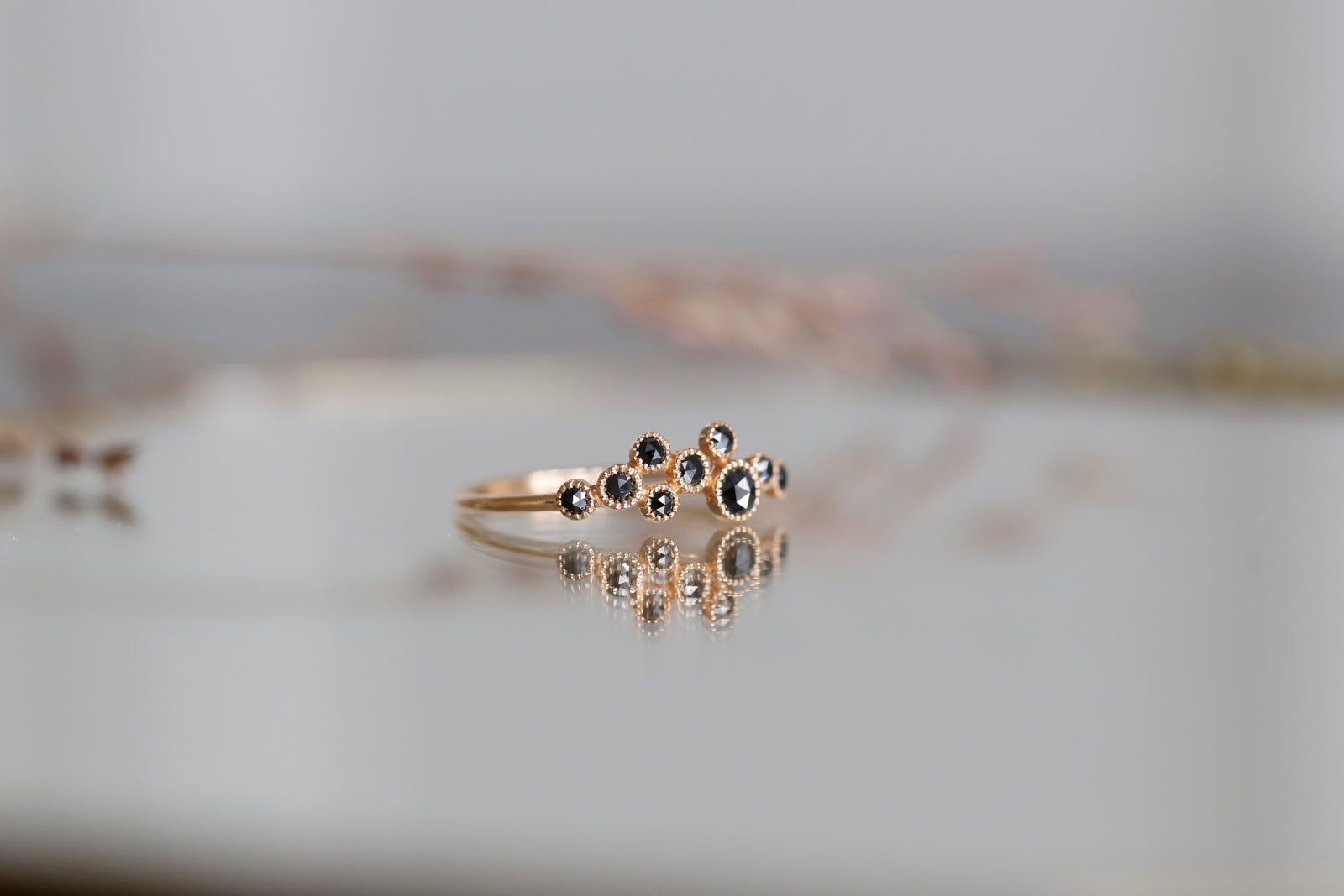 Cassiopeia Ring Black diamonds