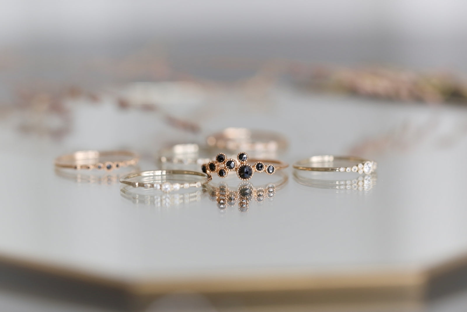 Cassiopeia Ring Black diamonds