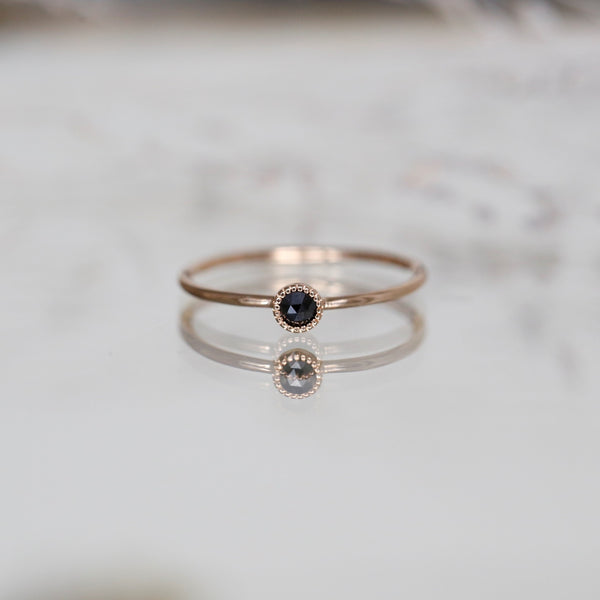 Solitaire Mini Love Ring S diamond black