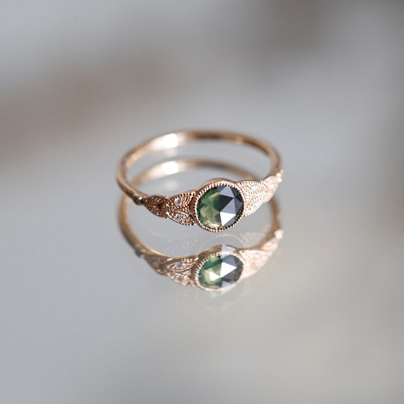 Ring Feuillage XL Green Sapphire