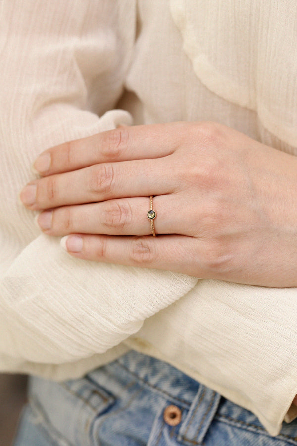 Ring Cybèle M Green sapphire