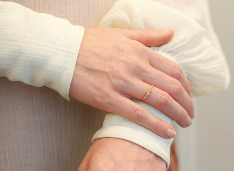 Astrée ring, champagne diamonds