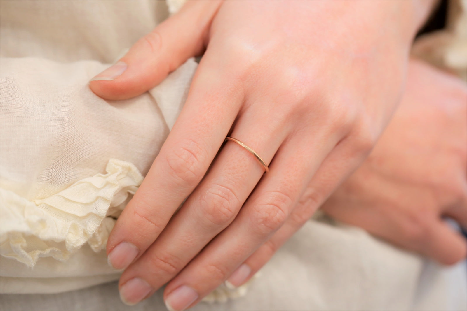 wedding band Milgrain L 1.4mm