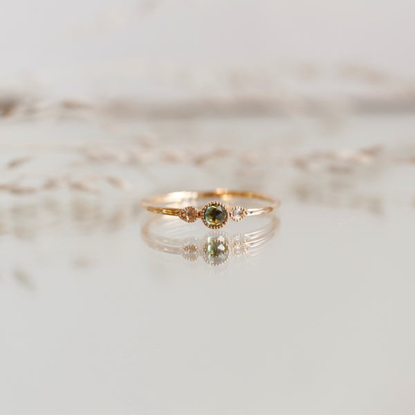 Love ring Céleste S Green sapphire