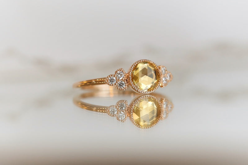 Ring Flora XL Yellow sapphire