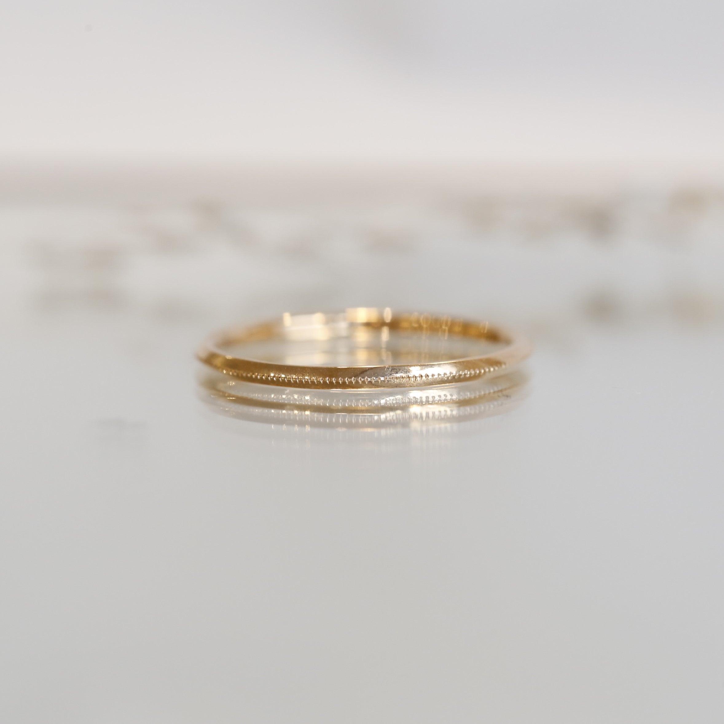 wedding band Milgrain L 1.4mm