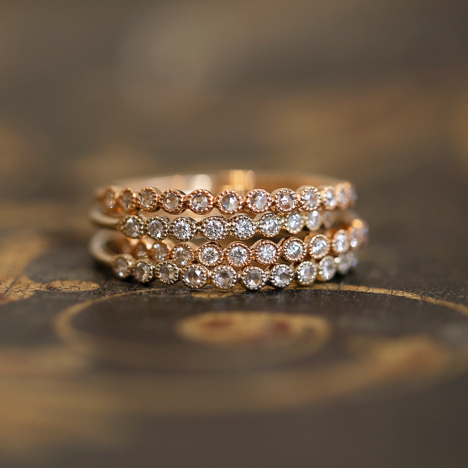 Celeste Brillant cut wedding band
