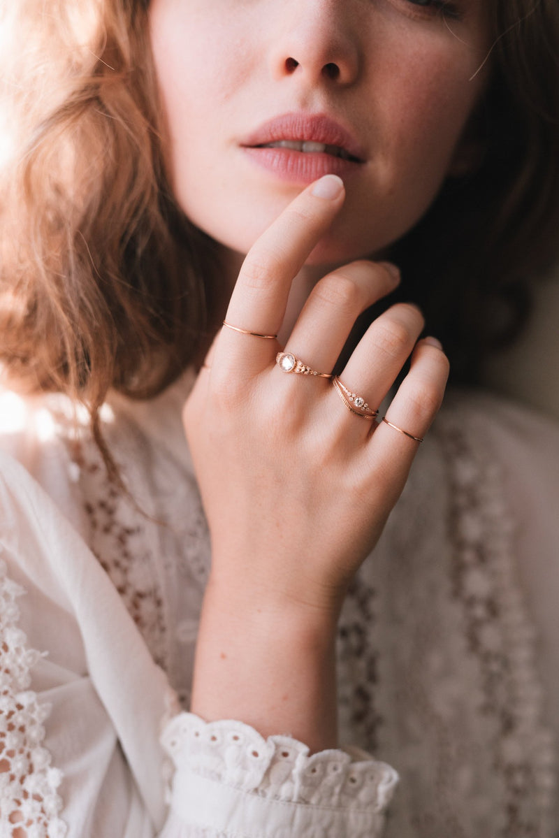Ring - Bague Iris S Diamants, Myrtille Beck, designer's engagement ring, vintage engagement ring