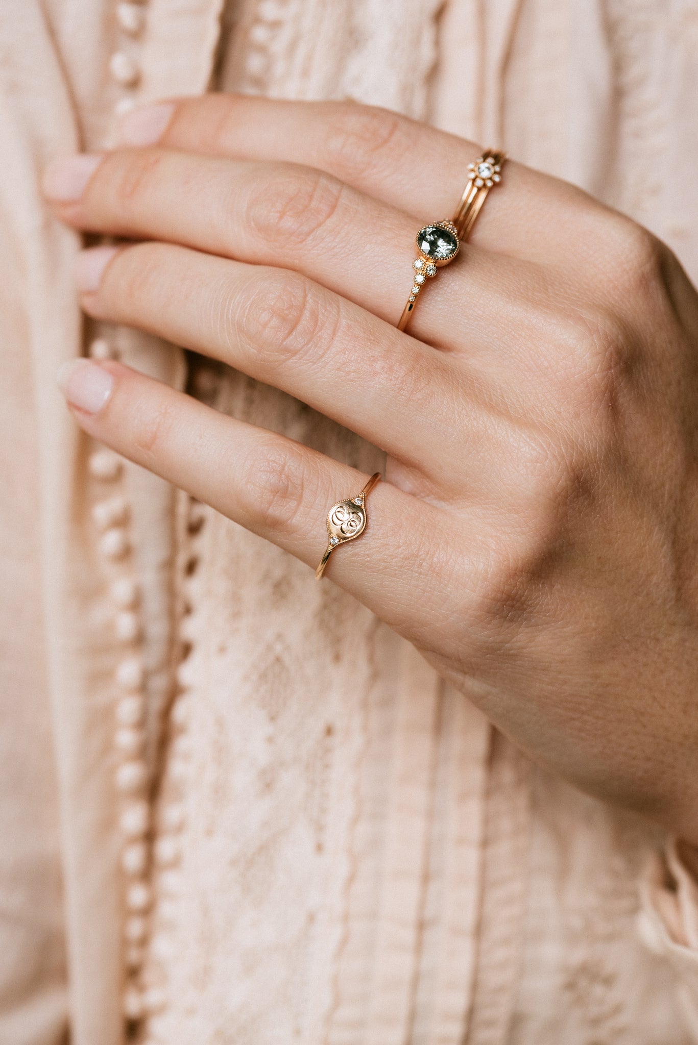 Mini Chevalière Ring Eyes XL                                