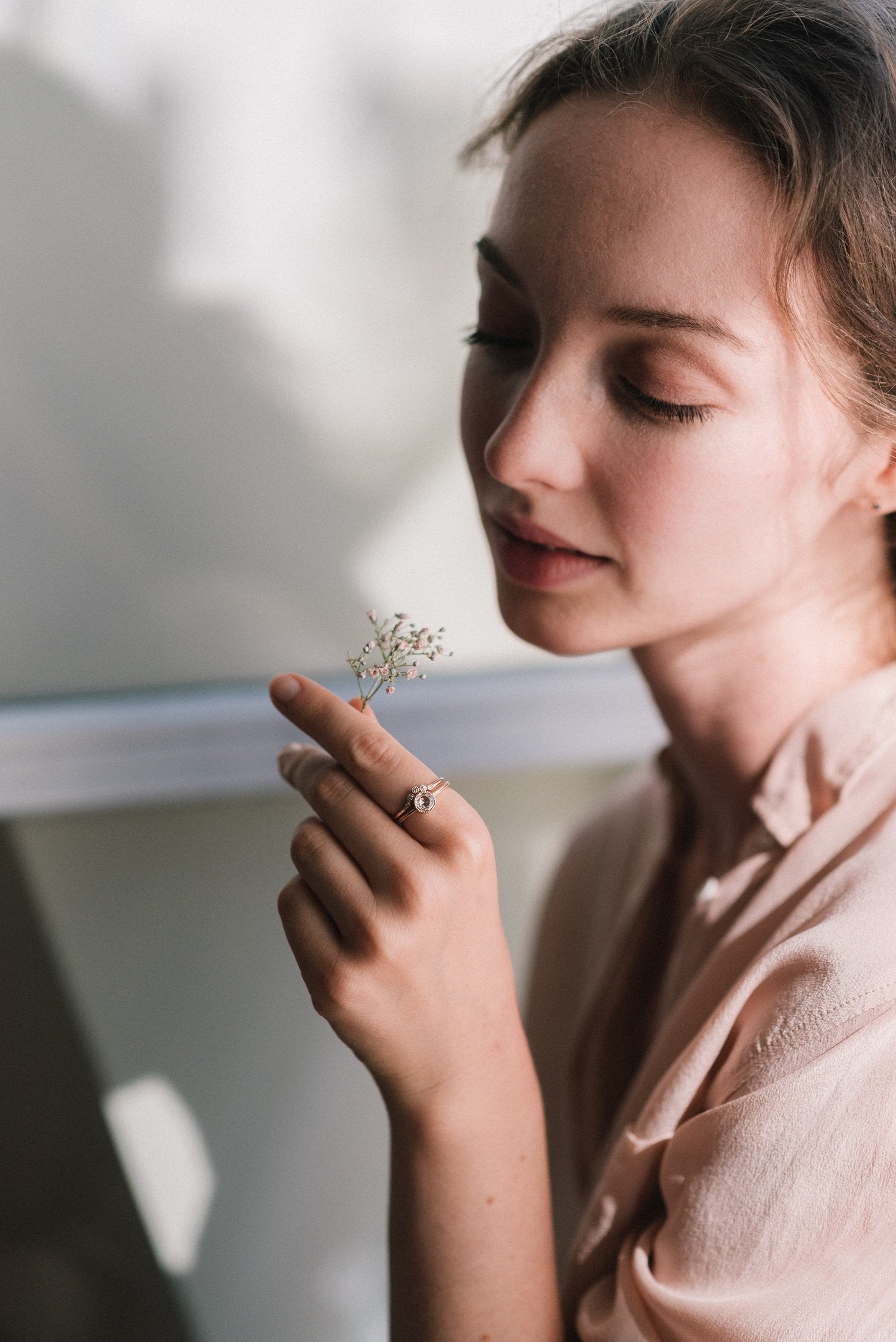 Ring - Love Ring L Double Milgrain Sapphire, Myrtille Beck, Designer's engagement ring, Vintage engagement ring