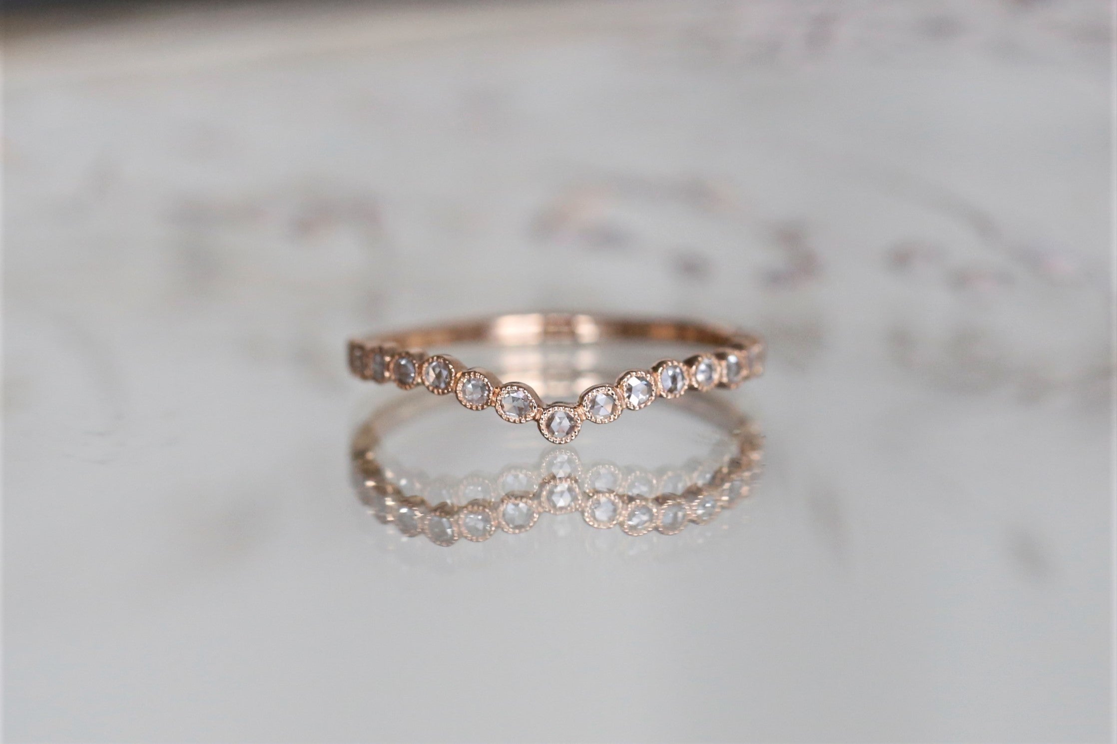 wedding band Céleste  Jasmine Diamonds rosecut