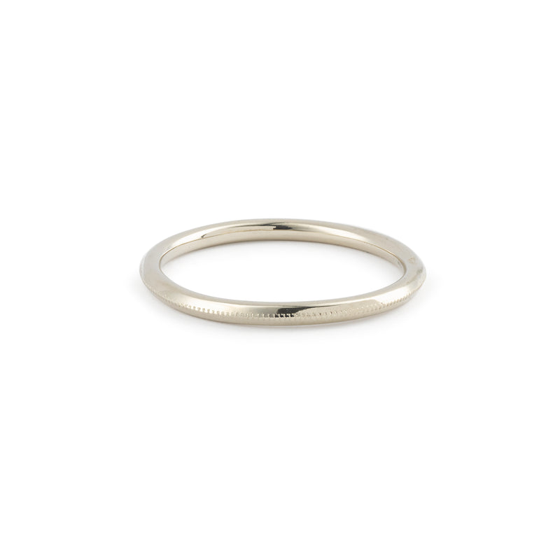 wedding band Milgrain single Man 1.9 mm