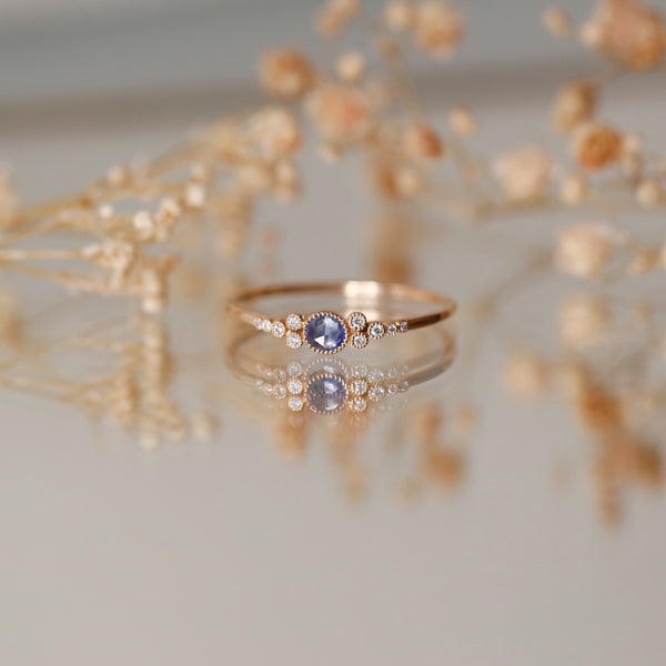 Ring - Bague Iris S Saphir Bleu, Myrtille Beck, Designer's Engagement Ring, Vintage Engagement Ring
