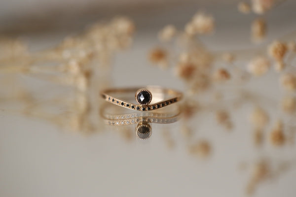 Ring - Sienna Diamants Noirs, Myrtille Beck, Designer's engagement ring, Vintage engagement ring