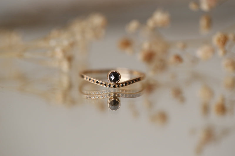 Ring - Sienna Diamants Noirs, Myrtille Beck, Designer's engagement ring, Vintage engagement ring