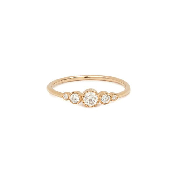 Ring - Petit Amour CélesteXL ring rose gold, designer's engagement ring, ring Myrtille Beck Paris                                