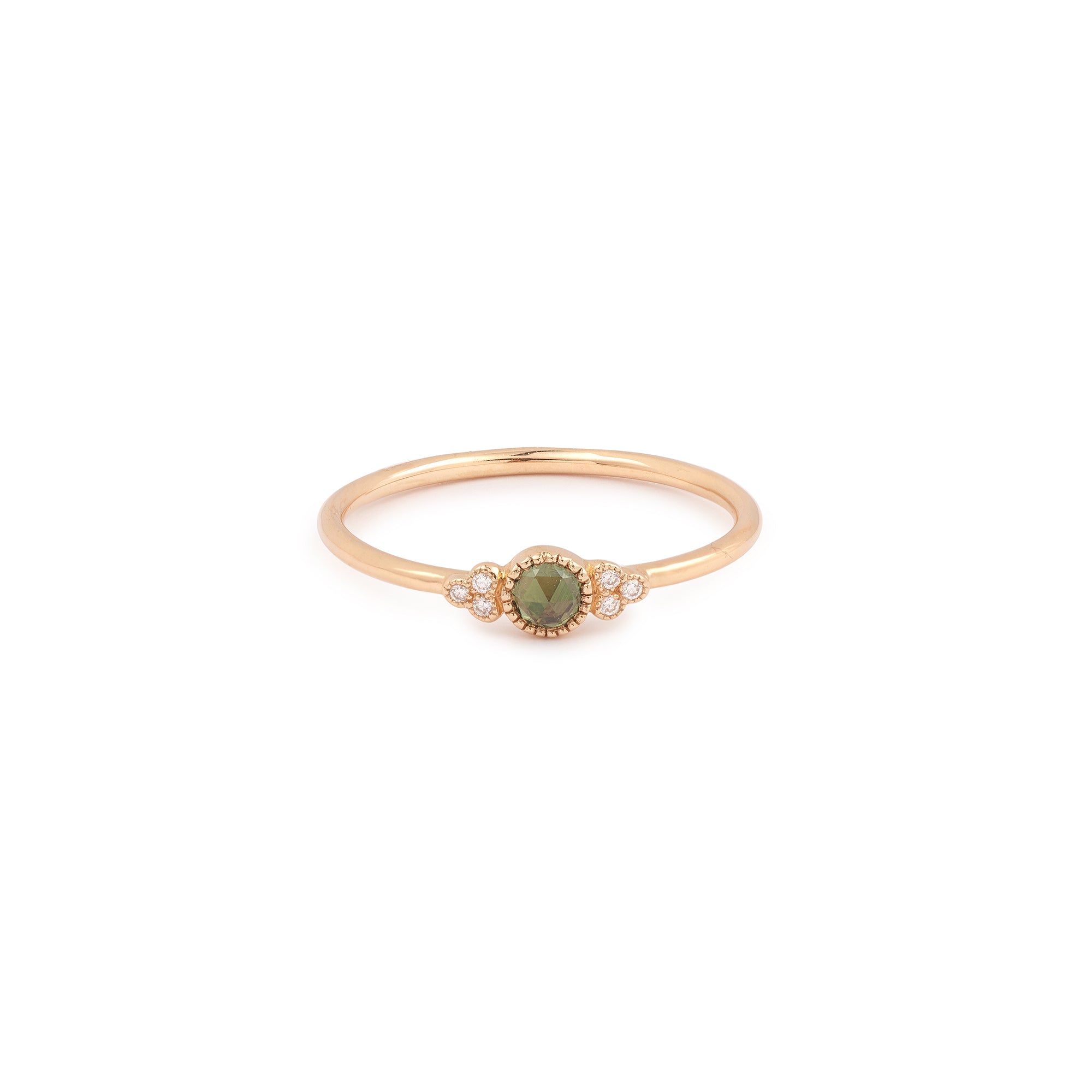 Ring Flora S Green Sapphire