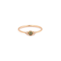 Ring Flora S Green Sapphire