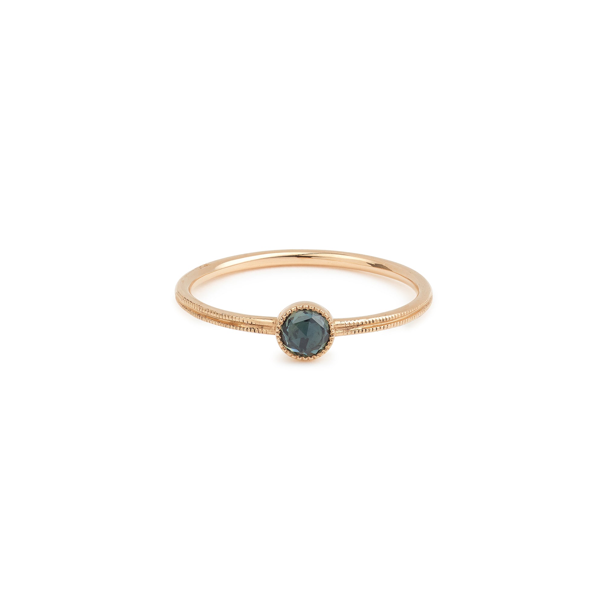 Solitaire Double Milgrain M Sapphire mermaid