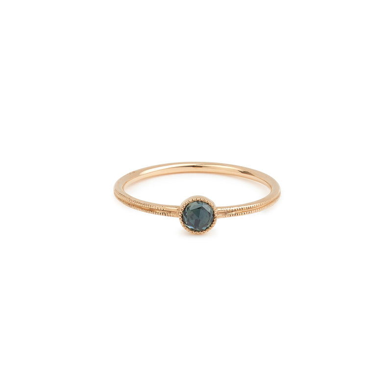 Solitaire Double Milgrain M Sapphire mermaid