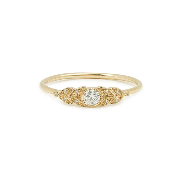 Ring Feuillage S rose gold Myrtille Beck, engagement ring Paris                                