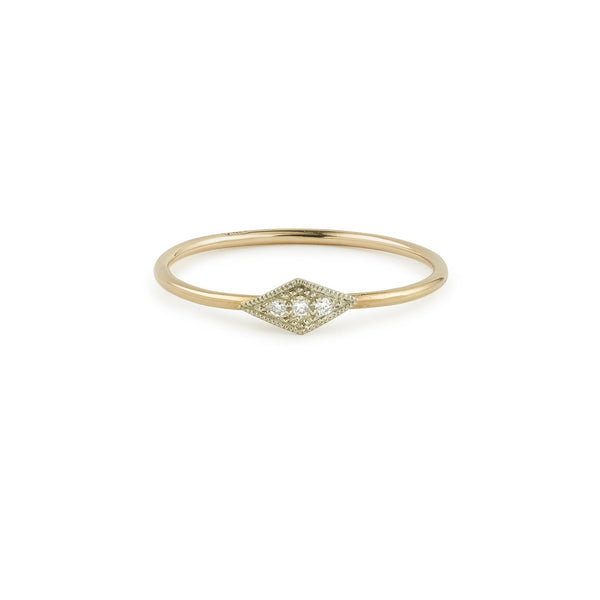 Ring Allegria Losange, Myrtille Beck. Fine gold and diamonds ring