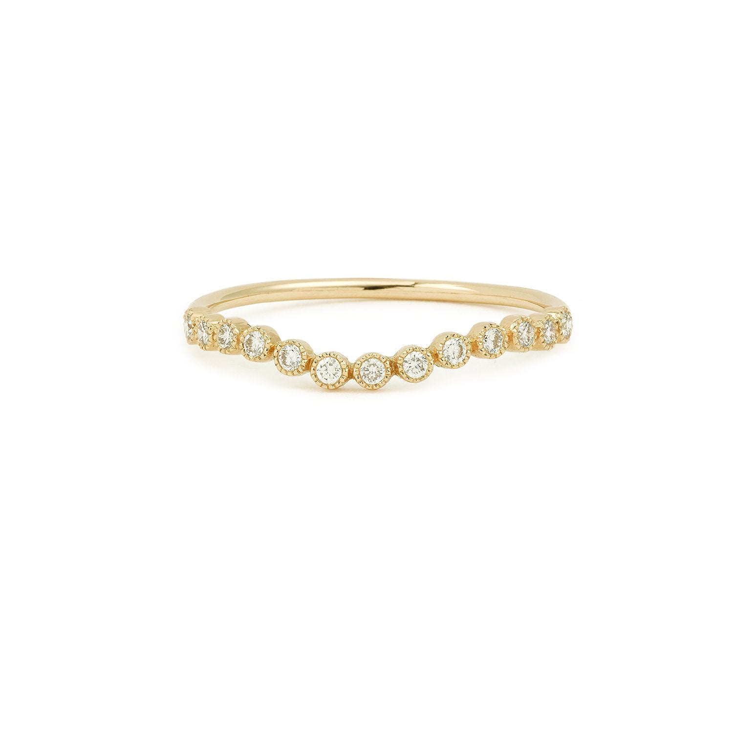 Ring - wedding bandCélesteWave brilliant diamonds rose gold