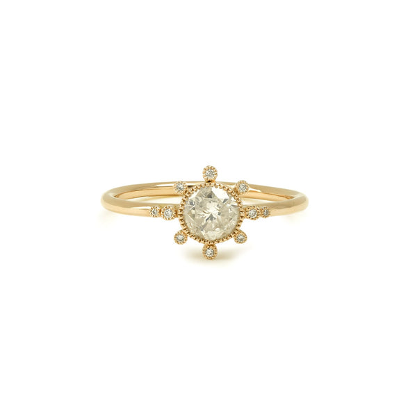 Ring Soleil Myrtille Beck, Unique engagement ring, paris , diamondIcy Irrisé