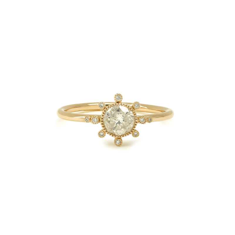 Ring Soleil Myrtille Beck, Unique engagement ring, paris , diamondIcy Irrisé