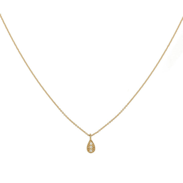 Necklace Allegria Goutte, Myrtille Beck, designer necklace, vintage necklace, gold and diamonds necklace